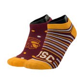 USC Trojans Cardinal 2 Pack Tommy Stripe and Dot Low Cut Socks